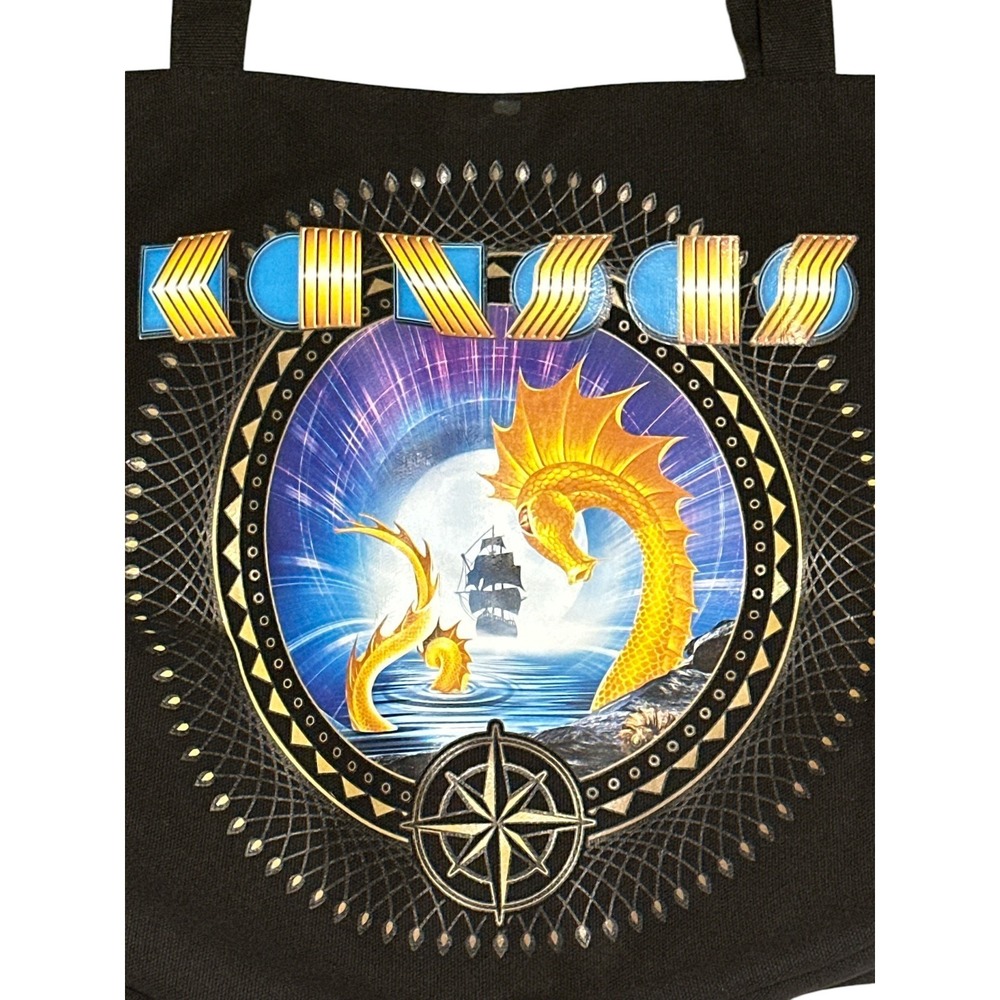 Kansas "Point Of No Return" Musical Band Graphic Black Tote Bag